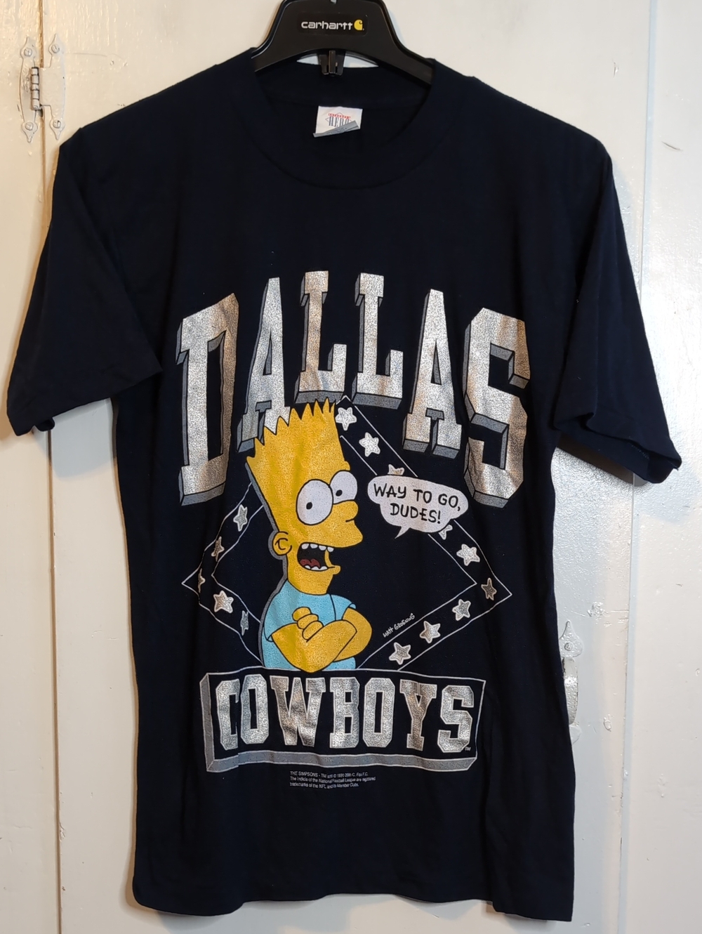 Vint. '90 Dallas Cowboys Simpsons Tee mens large